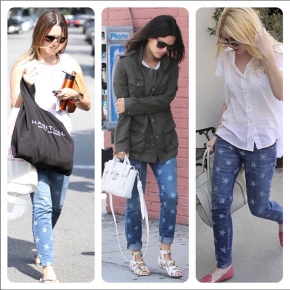 Current/Elliott The Stiletto White Star Skinny Mid-Low Rise Jeans 27 EUC - Picture 6 of 16